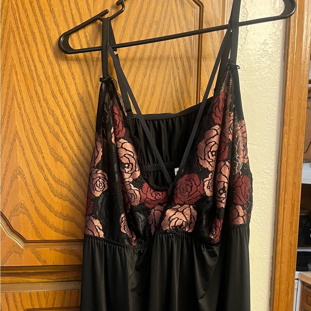 Lane Bryant Lingerie Black w/ Flowers